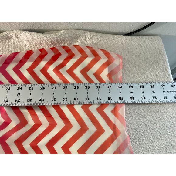 Speechless Womens Medium Off White Orange Pink Dress Sleeveless Chevron Casual - Picture 7 of 10